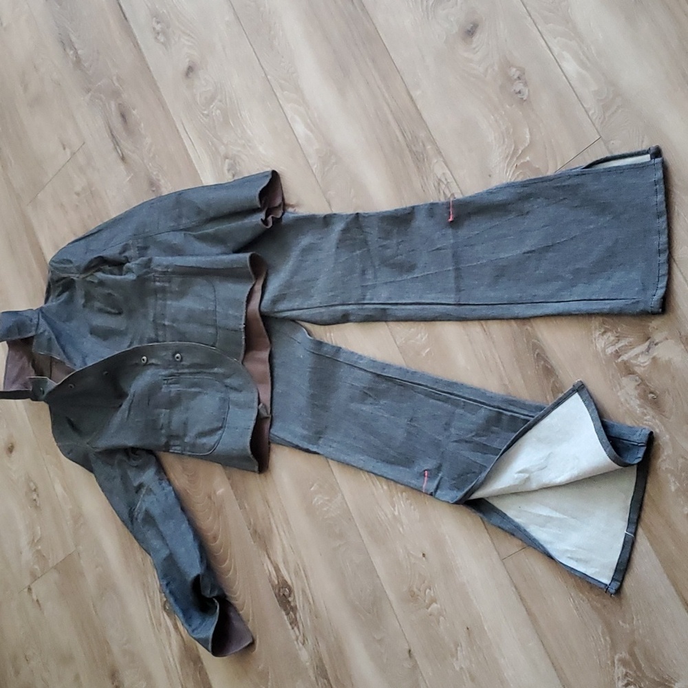 Badass 90's Diesel 2-pcs Leather & Denim Jeans & Reversible Jacket